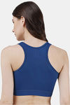 Soie Moisture Wicking Removable Padding Sports Bra - Deep Blue — thumbnail 2
